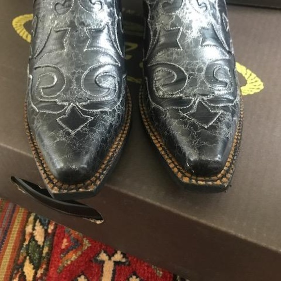 J.B. Dillion Stone Wash Cowboy Boots - Picture 6 of 8
